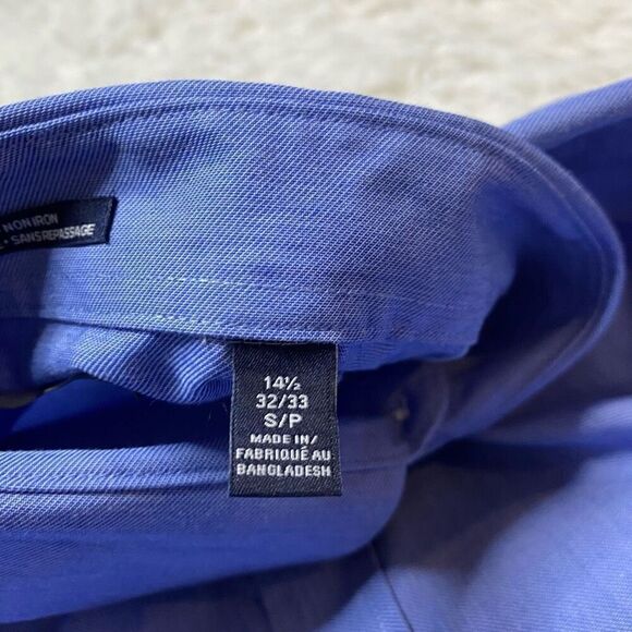 Calvin Klein & Tommy Hilfiger Dress Shirts Set of 2 Blue Black Size Small 14.5 / - Picture 3 of 15